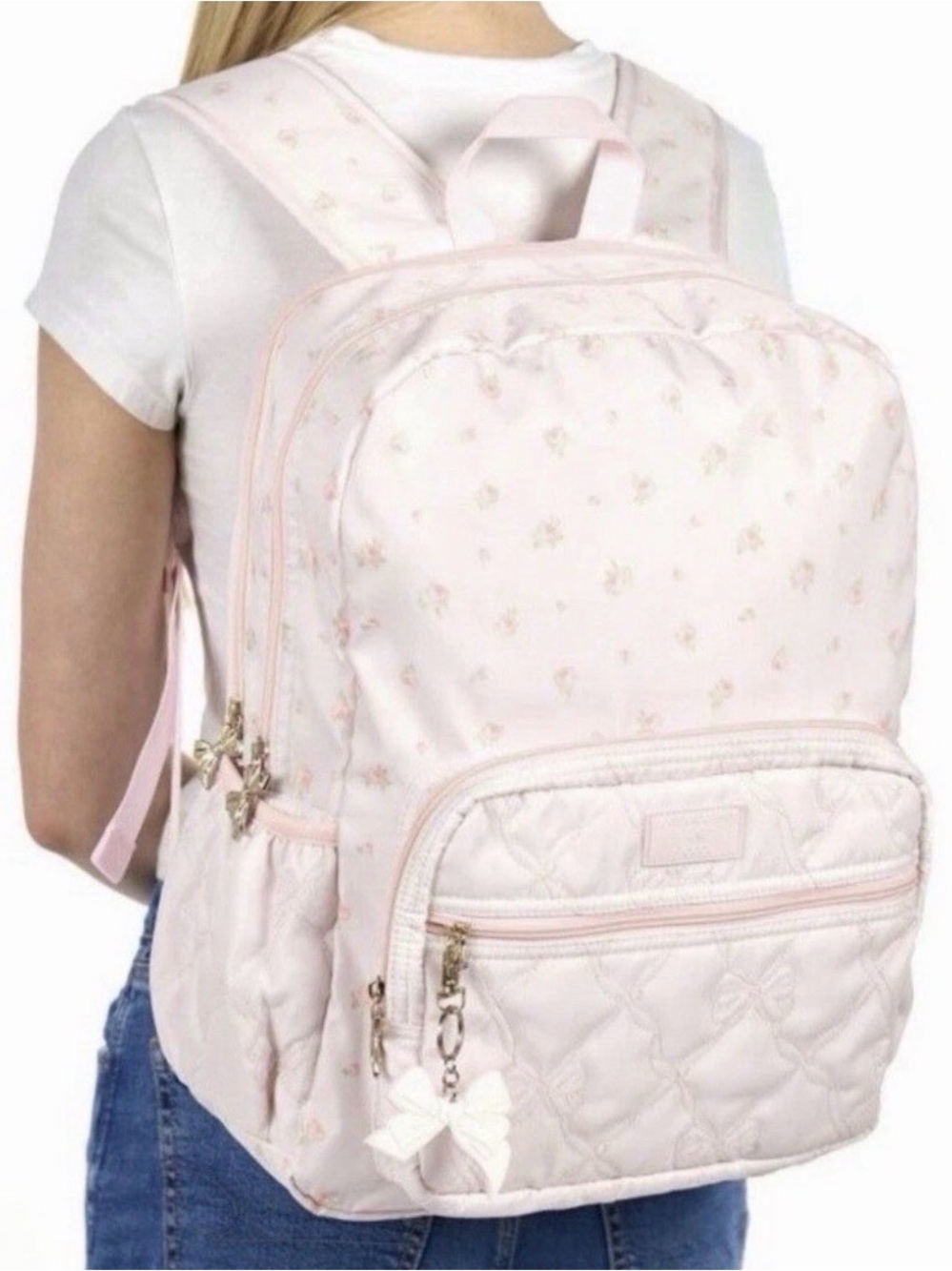 Love Shack Fancy x Target Yoobi Ribbon Rosa Ditsy Backpack Sterling Blooming NWT